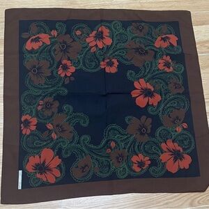 Marco Corsari Paisley Scarf Womans Vintage Floral Scarf Wrap 29.5x29.5